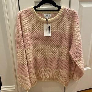Color block knit sweater